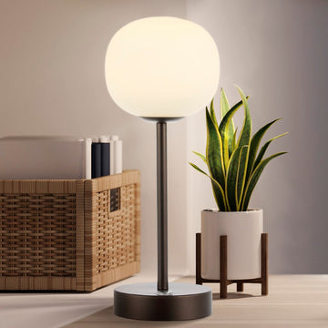 Natalia 12.25" Modern Minimalist Iron Rechargeable Integrated LED Table Lamp - JONATHAN Y